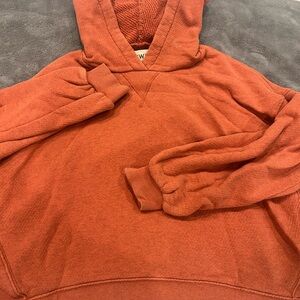 Madewell MWL Burnt Orange Knit Hoodie